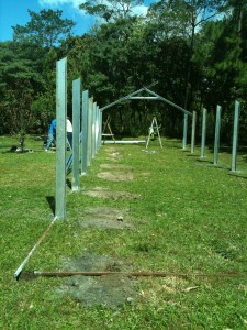 Further building of the metal greenhouse