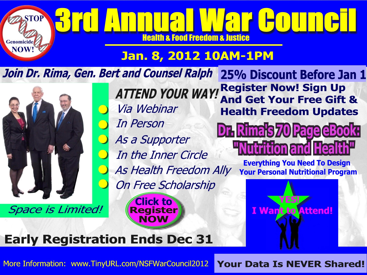 NSF 3rd Annual War Council